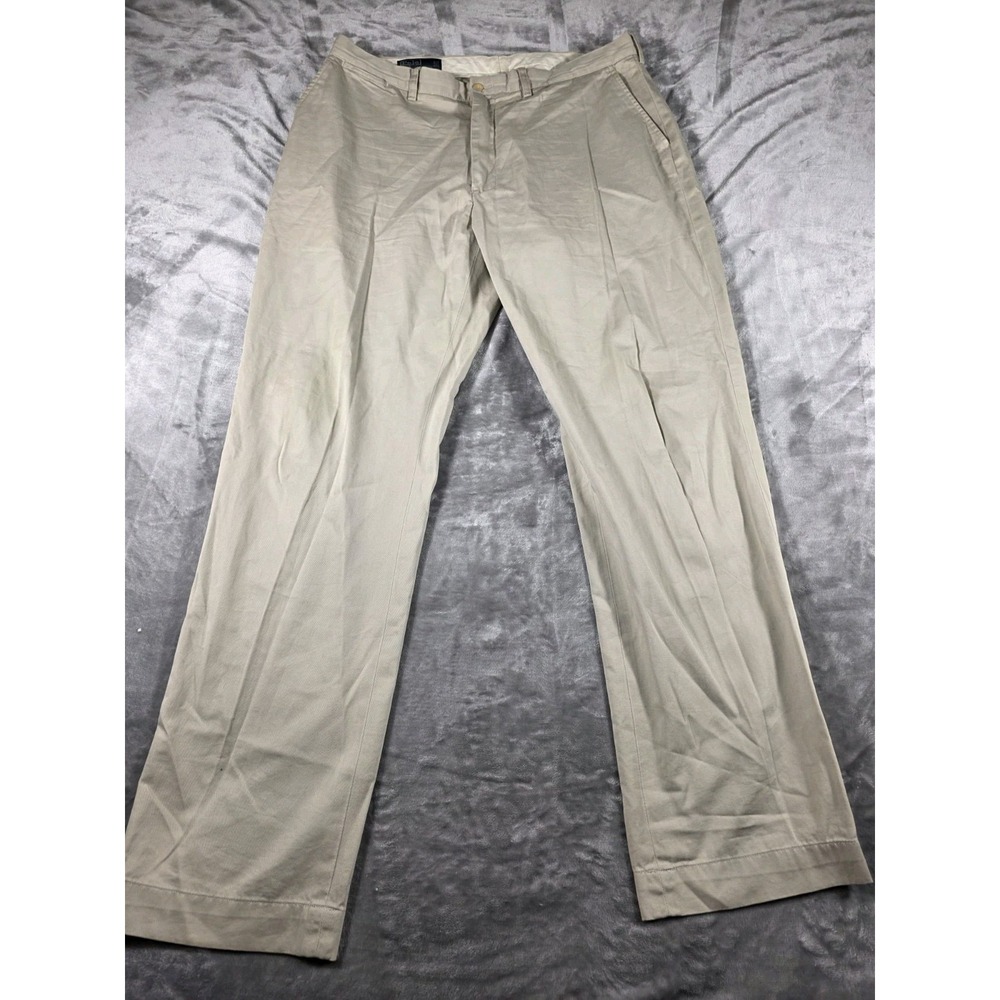 Polo Ralph Lauren 38x34 Prospect Pant Chino Basic Sand Flat Front Khakis